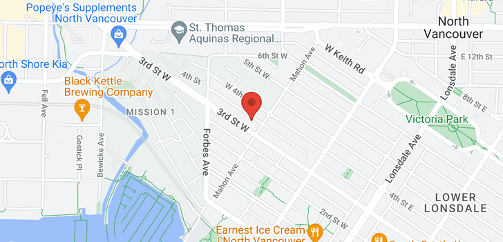 map of 314 310 W 3RD STREET
